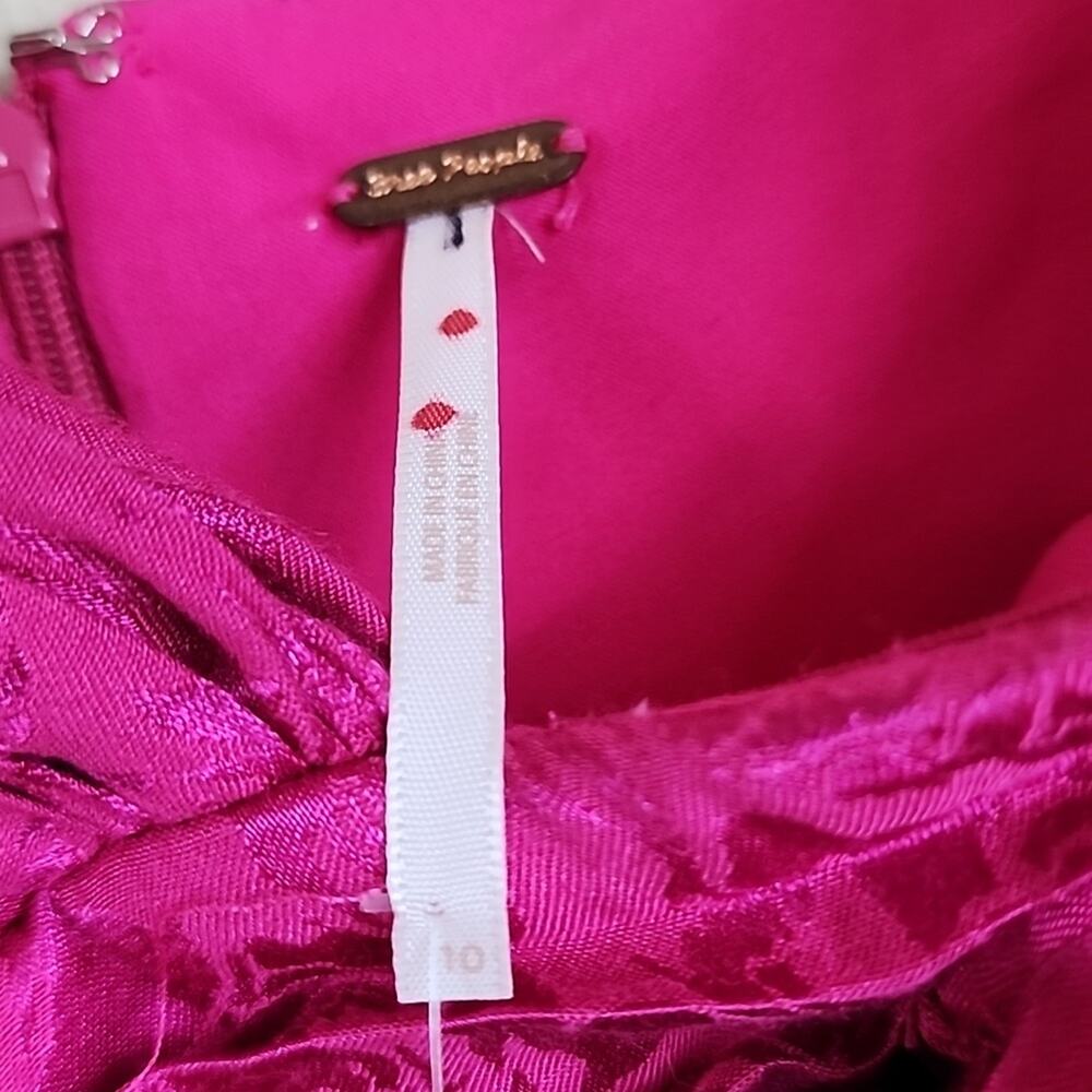 NWT $298 Free People Shimmering Silky Size 10 Pink Rose Dress - Picture 5 of 8
